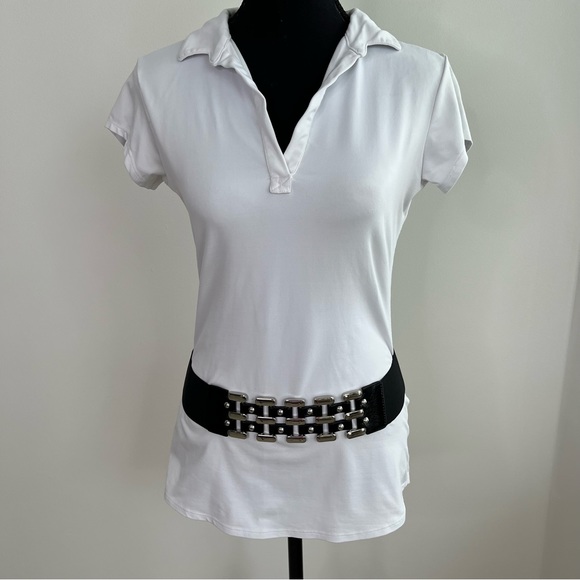 White House Black Market Accessories - White House Black Market Stretchy Lattis Belt